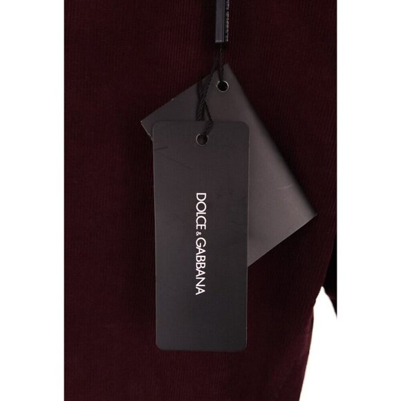Dolce & Gabbana 14 Stretch Corduroy Trousers Size 46 US 30 S Mens Burgundy $725 - Picture 8 of 13